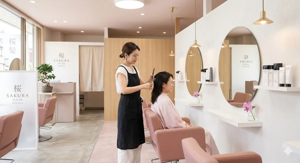 美容室の店内